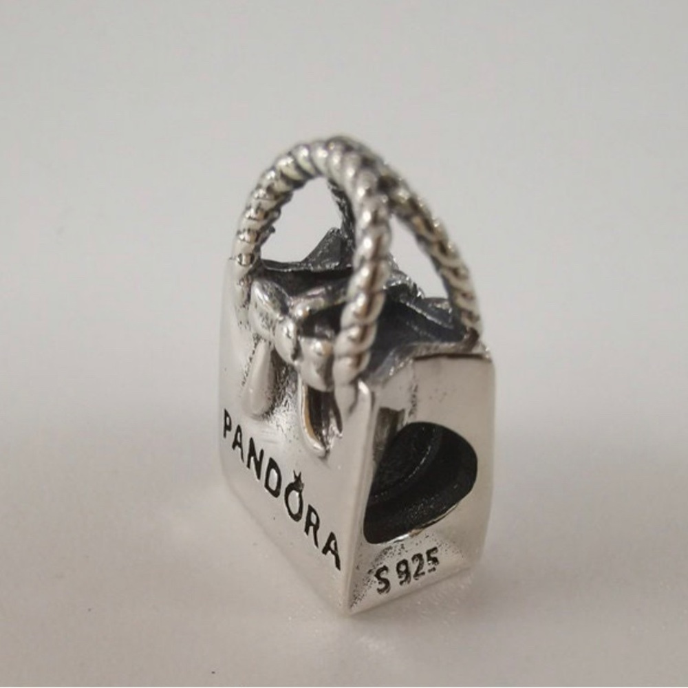 Pandora Silver Charm with silver Bow - Picture 3 of 3